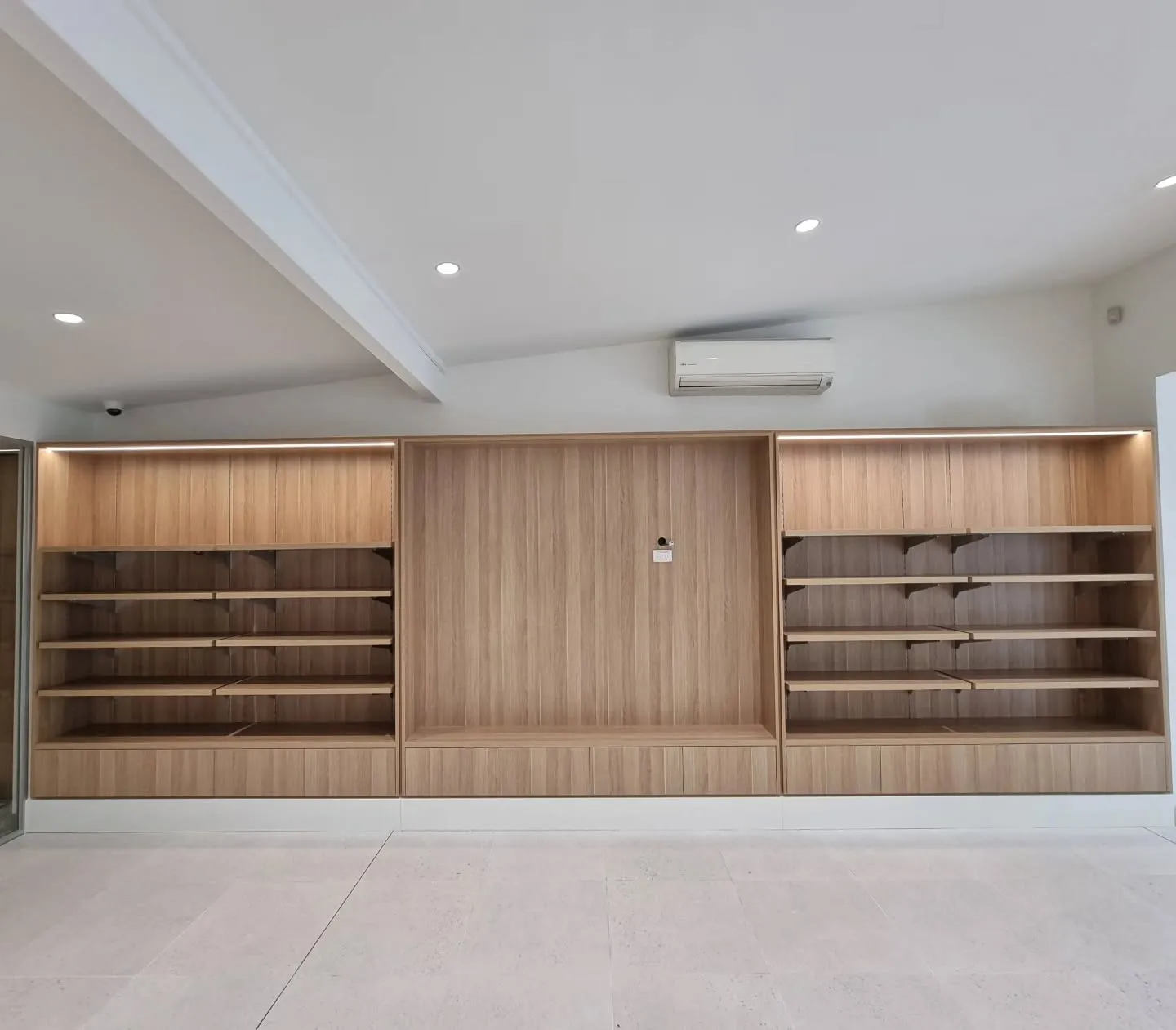 Custom TV unit joinery in Docklands, Melbourne